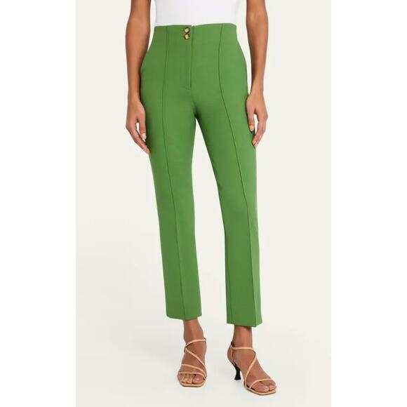 Veronica Beard Kean Cropped High-Rise Pintuck Pants size 6 - Picture 1 of 6